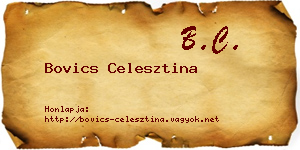 Bovics Celesztina névjegykártya