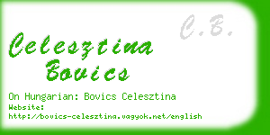 celesztina bovics business card